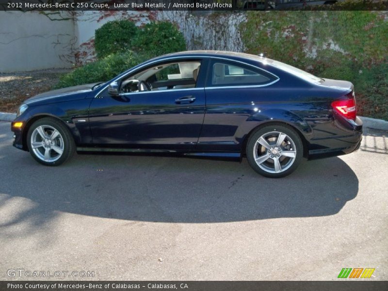 Lunar Blue Metallic / Almond Beige/Mocha 2012 Mercedes-Benz C 250 Coupe