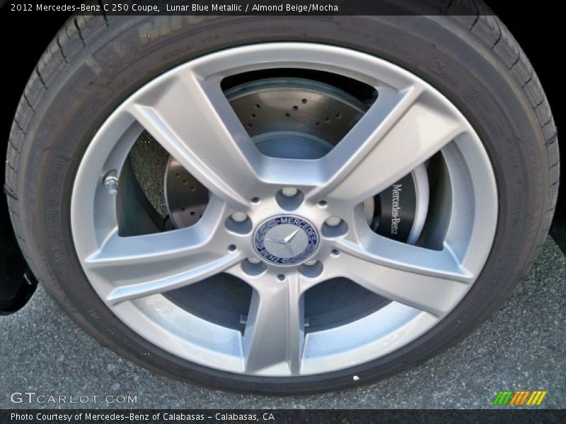 Lunar Blue Metallic / Almond Beige/Mocha 2012 Mercedes-Benz C 250 Coupe