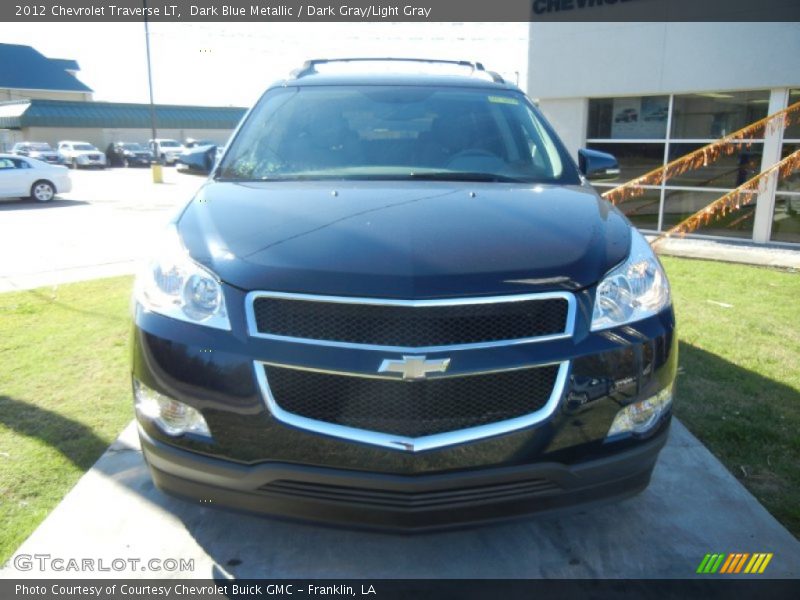 Dark Blue Metallic / Dark Gray/Light Gray 2012 Chevrolet Traverse LT