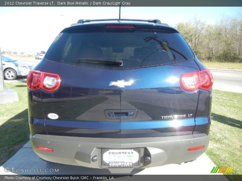 Dark Blue Metallic / Dark Gray/Light Gray 2012 Chevrolet Traverse LT