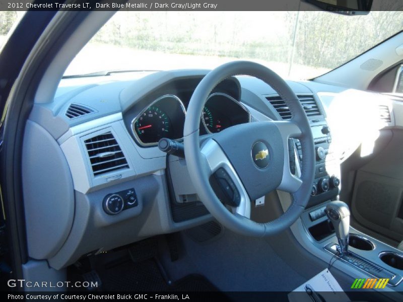 Dark Blue Metallic / Dark Gray/Light Gray 2012 Chevrolet Traverse LT