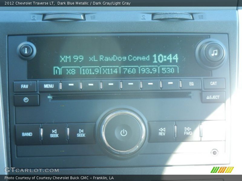 Dark Blue Metallic / Dark Gray/Light Gray 2012 Chevrolet Traverse LT