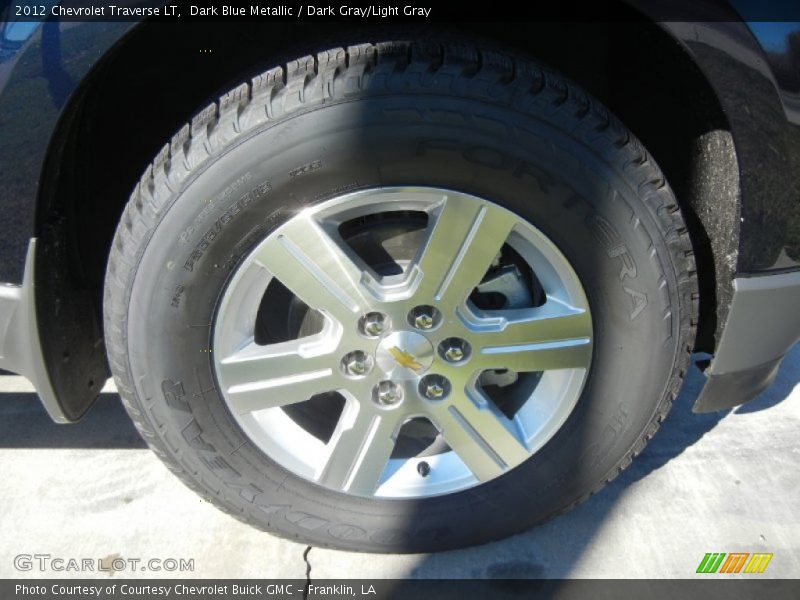 Dark Blue Metallic / Dark Gray/Light Gray 2012 Chevrolet Traverse LT
