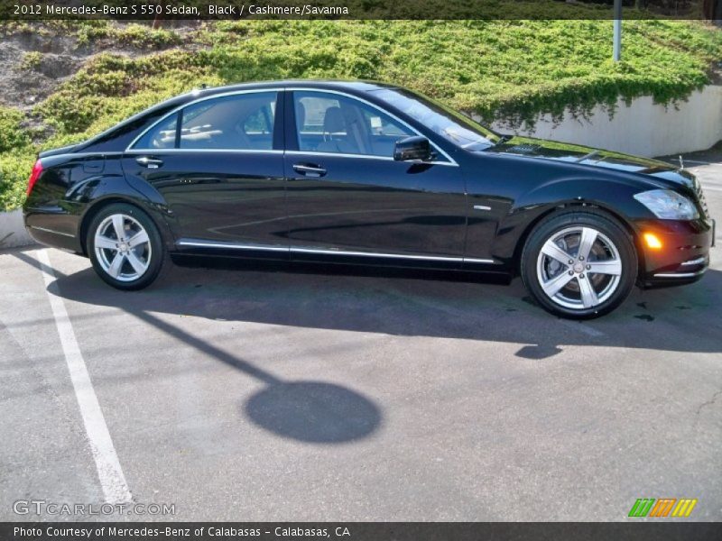 Black / Cashmere/Savanna 2012 Mercedes-Benz S 550 Sedan
