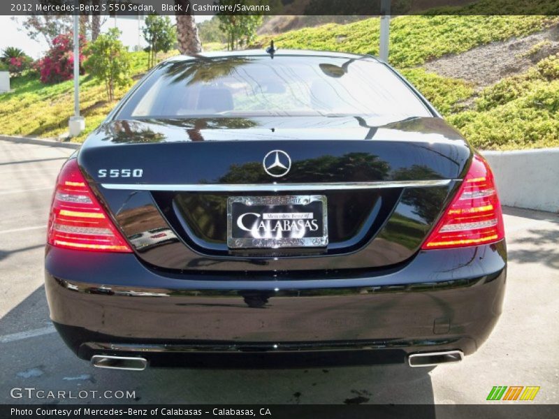 Black / Cashmere/Savanna 2012 Mercedes-Benz S 550 Sedan