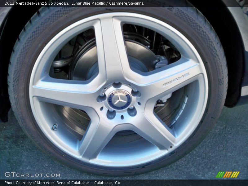 Lunar Blue Metallic / Cashmere/Savanna 2012 Mercedes-Benz S 550 Sedan