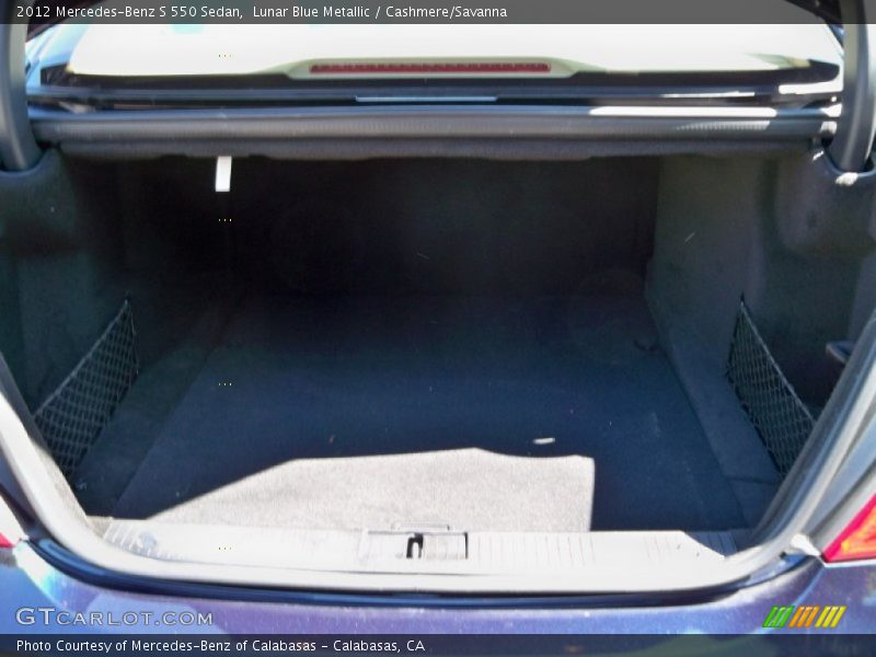 Lunar Blue Metallic / Cashmere/Savanna 2012 Mercedes-Benz S 550 Sedan
