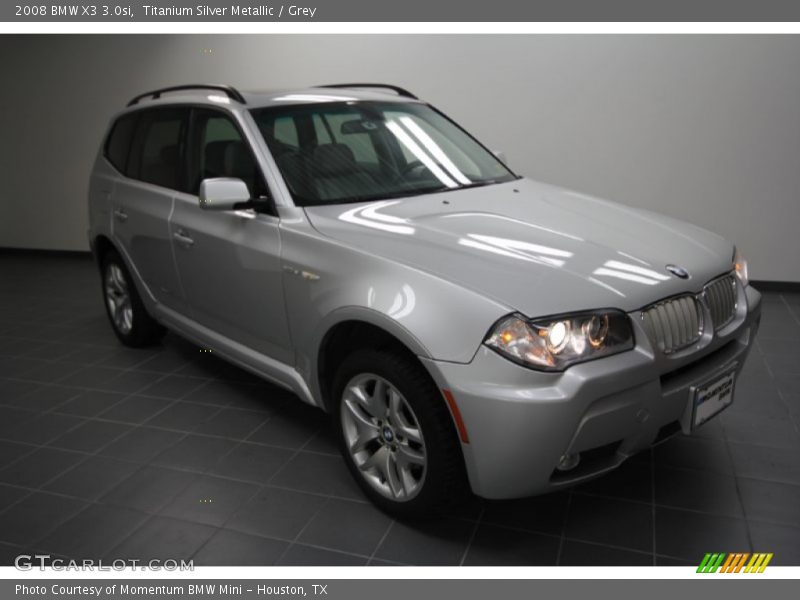 Titanium Silver Metallic / Grey 2008 BMW X3 3.0si