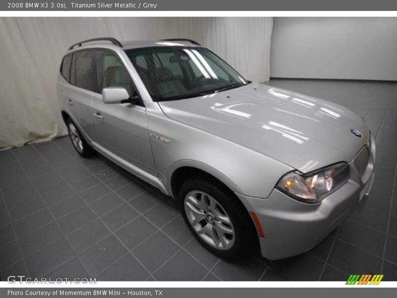 Titanium Silver Metallic / Grey 2008 BMW X3 3.0si