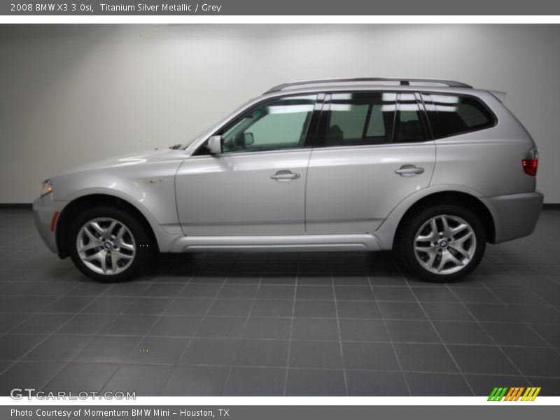 Titanium Silver Metallic / Grey 2008 BMW X3 3.0si