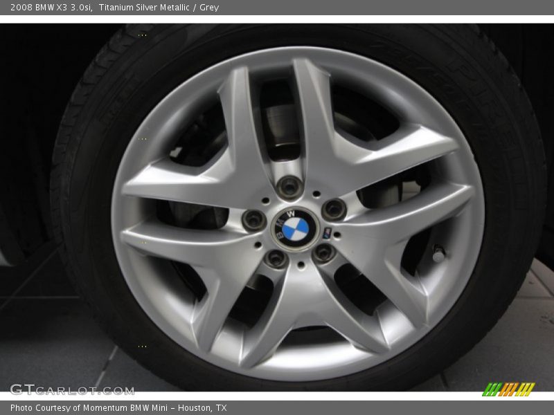 Titanium Silver Metallic / Grey 2008 BMW X3 3.0si