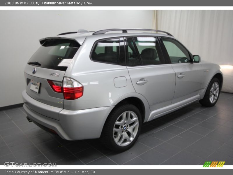 Titanium Silver Metallic / Grey 2008 BMW X3 3.0si