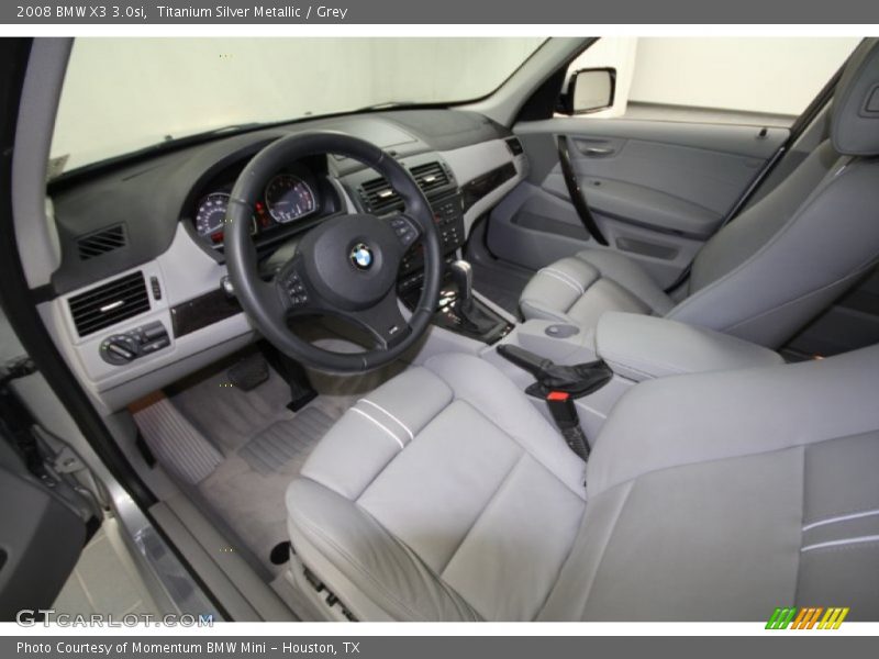 Titanium Silver Metallic / Grey 2008 BMW X3 3.0si