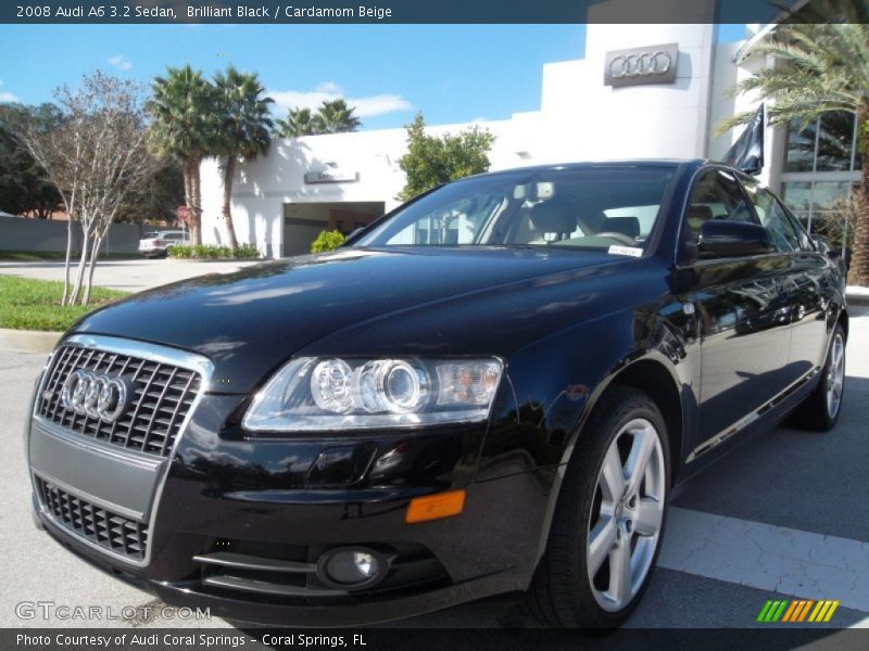 Brilliant Black / Cardamom Beige 2008 Audi A6 3.2 Sedan