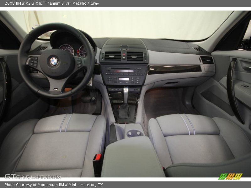 Titanium Silver Metallic / Grey 2008 BMW X3 3.0si