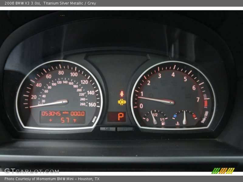 Titanium Silver Metallic / Grey 2008 BMW X3 3.0si