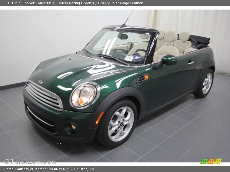 British Racing Green II / Gravity Polar Beige Leather 2011 Mini Cooper Convertible