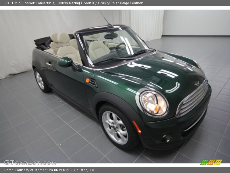 British Racing Green II / Gravity Polar Beige Leather 2011 Mini Cooper Convertible