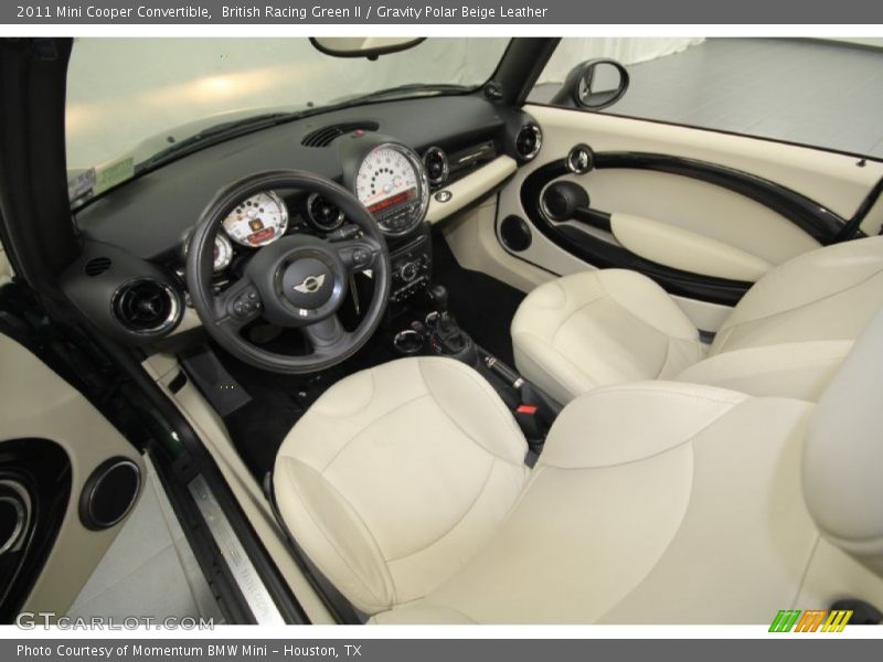 British Racing Green II / Gravity Polar Beige Leather 2011 Mini Cooper Convertible