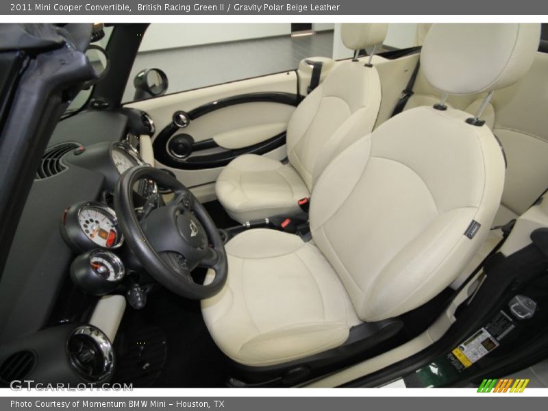 British Racing Green II / Gravity Polar Beige Leather 2011 Mini Cooper Convertible