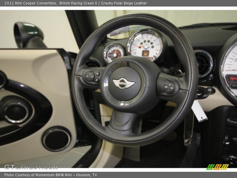 British Racing Green II / Gravity Polar Beige Leather 2011 Mini Cooper Convertible