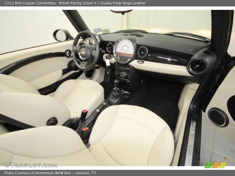 British Racing Green II / Gravity Polar Beige Leather 2011 Mini Cooper Convertible