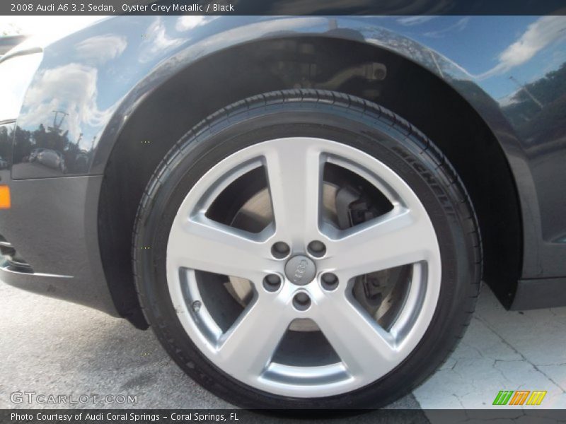 Oyster Grey Metallic / Black 2008 Audi A6 3.2 Sedan