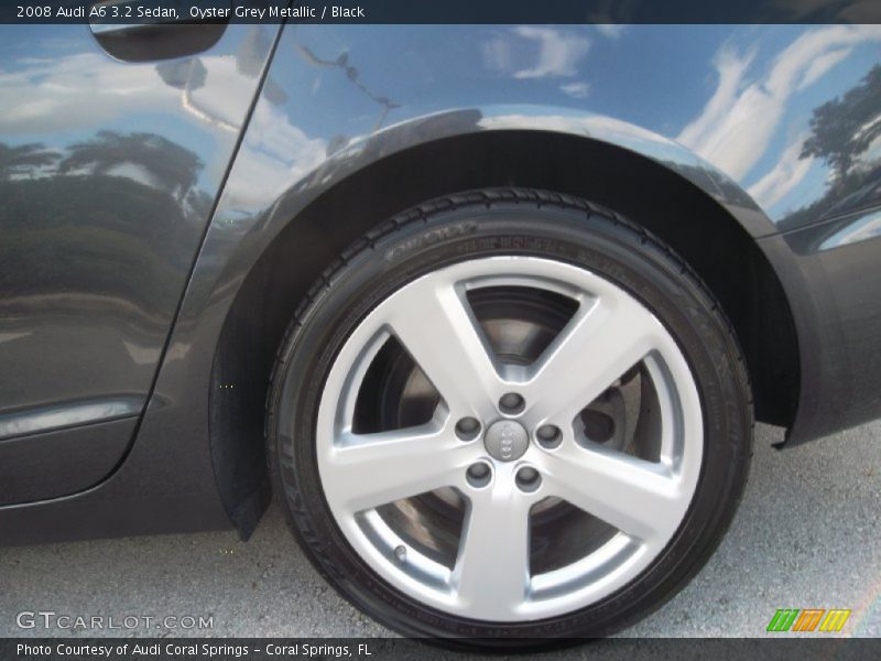 Oyster Grey Metallic / Black 2008 Audi A6 3.2 Sedan