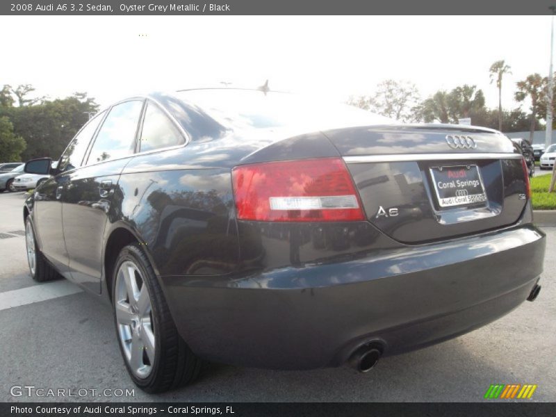 Oyster Grey Metallic / Black 2008 Audi A6 3.2 Sedan