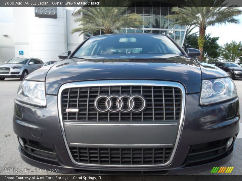 Oyster Grey Metallic / Black 2008 Audi A6 3.2 Sedan