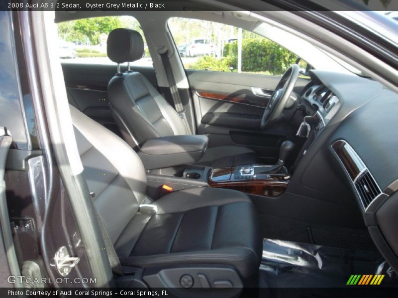 Oyster Grey Metallic / Black 2008 Audi A6 3.2 Sedan