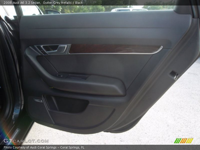Oyster Grey Metallic / Black 2008 Audi A6 3.2 Sedan