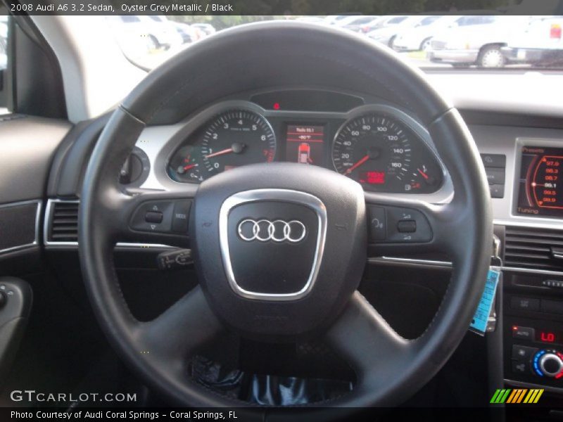 Oyster Grey Metallic / Black 2008 Audi A6 3.2 Sedan