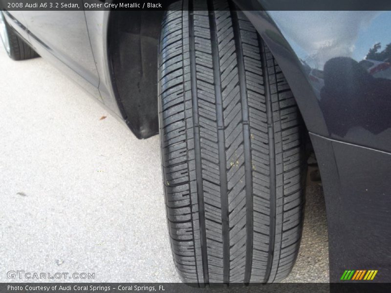 Oyster Grey Metallic / Black 2008 Audi A6 3.2 Sedan