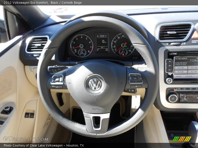 Black / Cornsilk Beige 2012 Volkswagen Eos Komfort