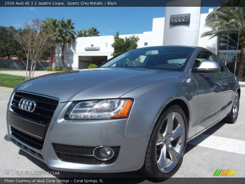 Quartz Grey Metallic / Black 2009 Audi A5 3.2 quattro Coupe