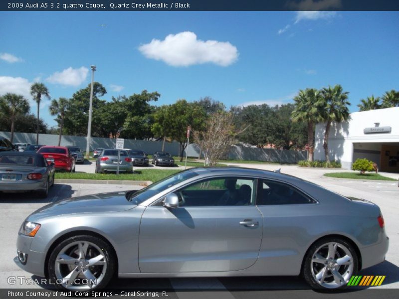 Quartz Grey Metallic / Black 2009 Audi A5 3.2 quattro Coupe