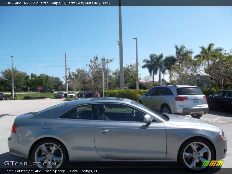 Quartz Grey Metallic / Black 2009 Audi A5 3.2 quattro Coupe