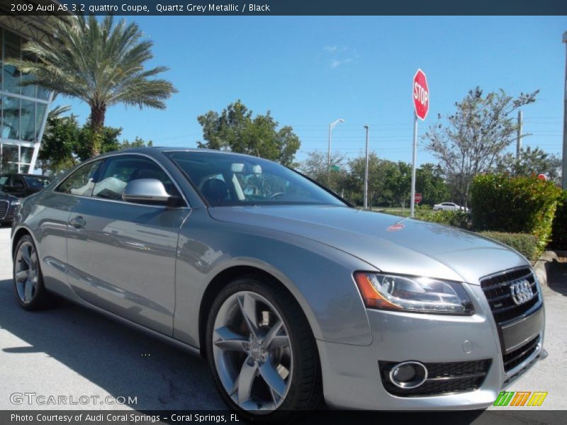 Quartz Grey Metallic / Black 2009 Audi A5 3.2 quattro Coupe