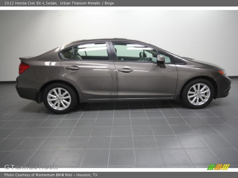 Urban Titanium Metallic / Beige 2012 Honda Civic EX-L Sedan