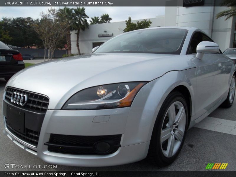 Ice Silver Metallic / Limestone Grey 2009 Audi TT 2.0T Coupe