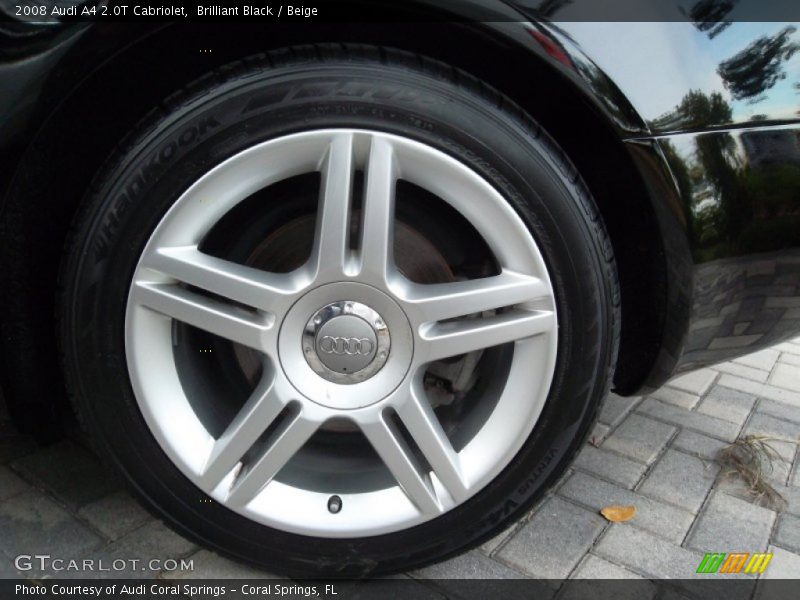 Brilliant Black / Beige 2008 Audi A4 2.0T Cabriolet