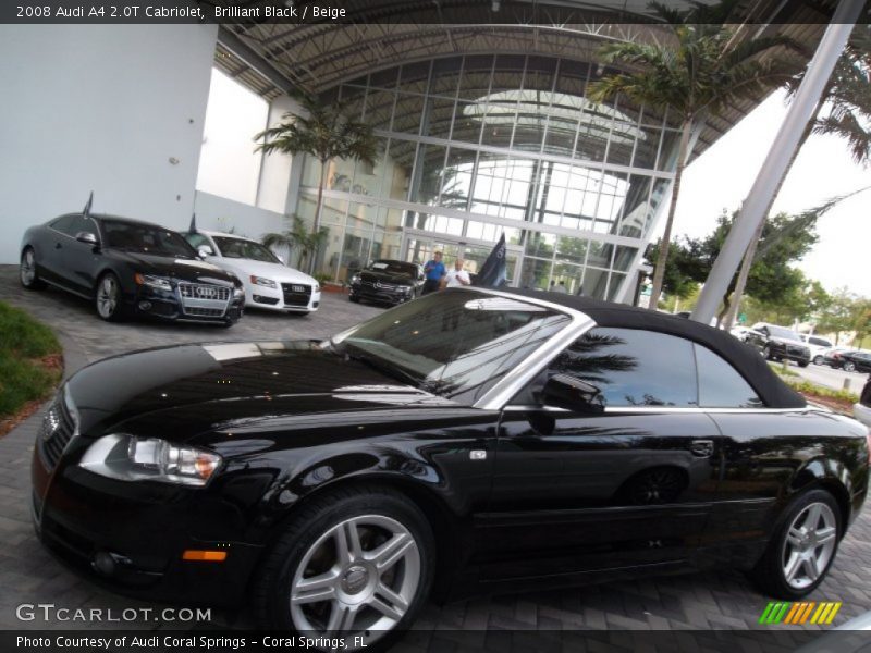 Brilliant Black / Beige 2008 Audi A4 2.0T Cabriolet
