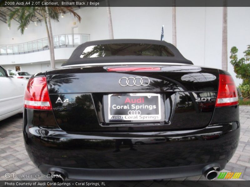 Brilliant Black / Beige 2008 Audi A4 2.0T Cabriolet