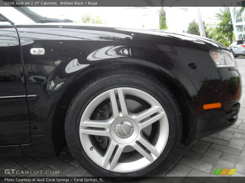 Brilliant Black / Beige 2008 Audi A4 2.0T Cabriolet