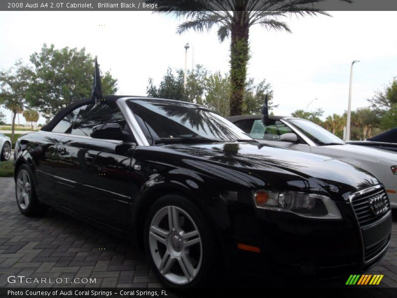 Brilliant Black / Beige 2008 Audi A4 2.0T Cabriolet