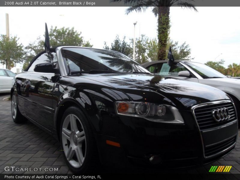 Brilliant Black / Beige 2008 Audi A4 2.0T Cabriolet