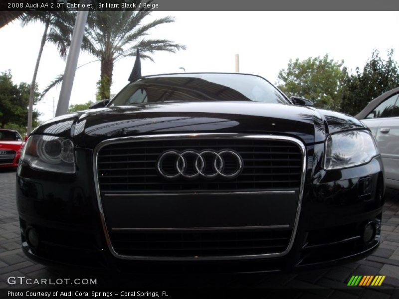 Brilliant Black / Beige 2008 Audi A4 2.0T Cabriolet