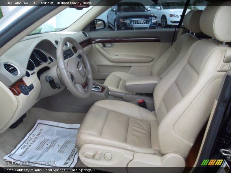 Brilliant Black / Beige 2008 Audi A4 2.0T Cabriolet