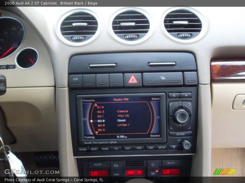 Brilliant Black / Beige 2008 Audi A4 2.0T Cabriolet